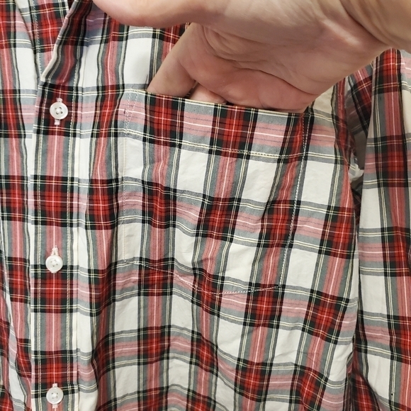 JCPENNEY MENS PLAID BUTTON FRONT SHIRT SIZE LARGE - Picture 4 of 6